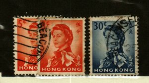 Hong Kong #203 (2 copies), 208 used