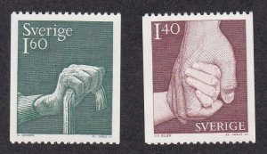 Sweden # 1321-1322, Care for the Elderly, NH, 1/2 Cat.