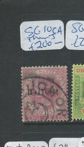 MALAYA JOHORE  (P0910B) 2C  QV SG 10CA CRESCENT CANCEL  VFU  THIN J