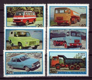 Romania 2589-2594 MNH Motor Vehicles Transportation Minibus ZAYIX 0624S0531