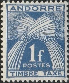 Andorra-French Admin, #J33  Mint Hinged From 1946-53