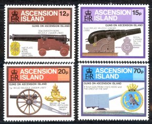 Ascension Sc# 368-371 MNH 1985 Military Firearms