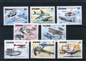 ZAIRE 1978 Sc#893-900 HISTORY OF AVIATION SET OF 8 STAMPS MNH