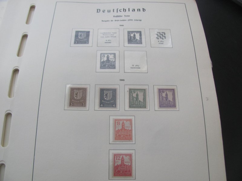 GERMANY SBZ 1948-49 MNH/USED COLLECTION ON PAGES 1525 EUROS FANTASTIC START(196)