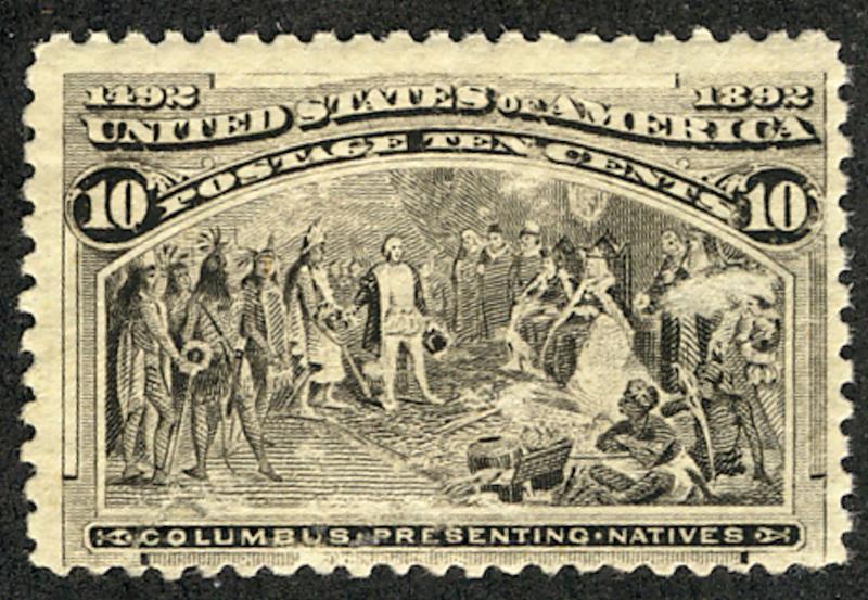 US #237 SCV $250.00 VF mint never hinged, bold fresh color, nice margins all ...
