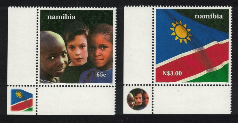 Namibia Tenth Anniversary of Independence 2v Corners SG#863-864