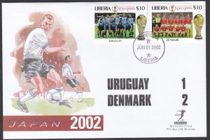 Libera Match Day Cover Fifa World Cup 2002 Uruguay V Denmark