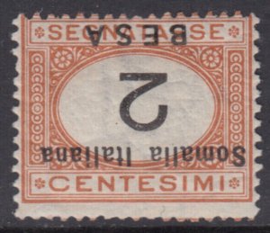 Italy Somalia Tax n.34a cv 1050$ Variety INVERTED OVERPRINT - MH*