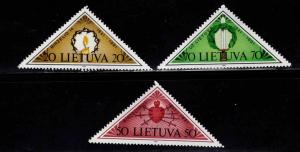 LITHUANIA Scott 393-395 MNH** 1991 Resistance stamp set