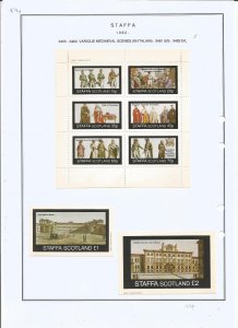 STAFFA - 1982 - Mediaeval Scenes - Sheets - Mint Light Hinged -Private Issue