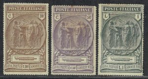 $Italy Sc#B17-B19 M/H/F-VF, tone spot on B19, complete set, Cv. $97.50