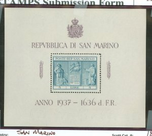 San Marino #185 Mint (NH) Souvenir Sheet