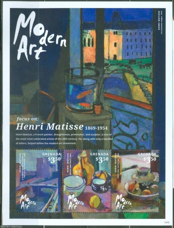 GRENADA  2014 MODERN ART HENRI MATISSE  SHEET   MINT NH 