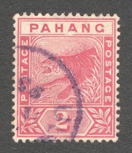 Malaya - Pahang, Scott #12  VF/XF, Used, CV $4.00  .......  4830005