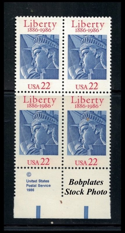 BOBPLATES #2224 Liberty Copyright Block  MNH ~ See Details for Positions