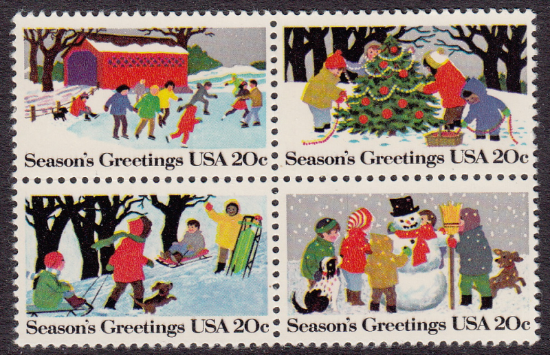 United States #2027-2030 Christmas 1982 MNH, Please see description.