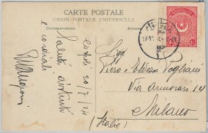 58458 - TURKEY - POSTAL HISTORY: POSTCARD from CONTANTINOPLE to ITALY 1928-