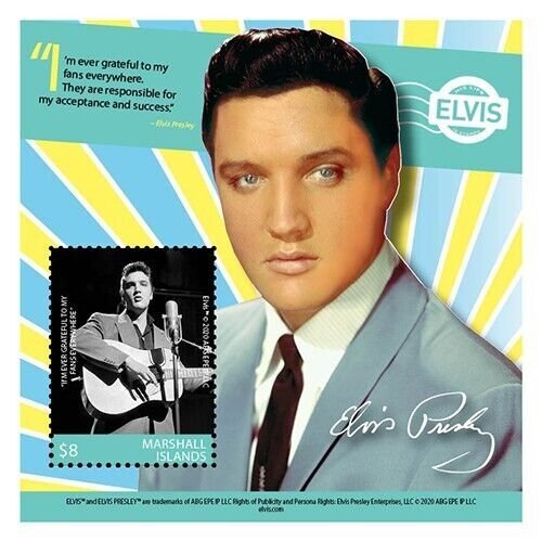 Marshall Islands 2020 - Elvis Presley - Souvenir Stamp Sheet - Scott #1299 - MNH