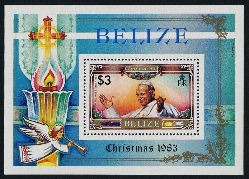 Belize 698 MNH Pope John Paul II, Christmas