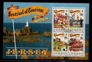 Jersey Sc 539a 1990 Festival of Tourism stamp sheet used