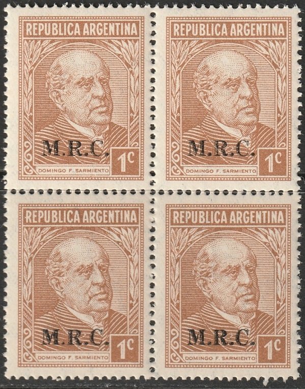 Argentina 1935 Sc OD347 official block MNH**