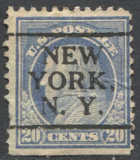 US Sc 515 Used 20c Franklin, NEW YORK,  NY  Precancel, VG