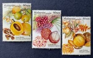 MALAYSIA 2019 Sour Fruits Set of 3V MNH