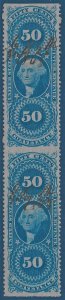 US 1862-71 Sc. #R54b vertical pair