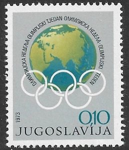 YUGOSLAVIA 1973 Olympic Week Postal Tax Stamp Sc RA44 MNH