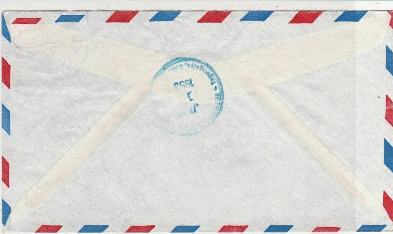 Honduras 1953 Banco Atlantida La Ceiba Airmail to Germany Stamps Cover Ref 25381 