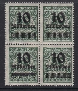 Germany Sc #315 MLH, OG Block Of Four Var, Overprint 10 Mrd on 50 Mil CVC $250