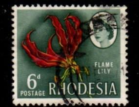 Rhodesia - #227 Flame Lily - Used