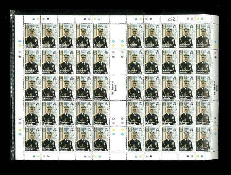 Solomon Islands SC# 453-56 MNH Full Sheets Cat. $75 Wholesale.