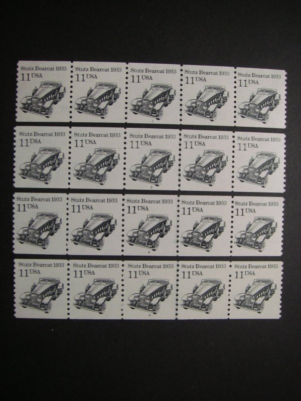 Scott 2131, 11c Strutz Bearcat, PNC5 #1 - 4, MNH Transportation Coil Beauty