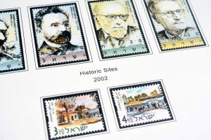 COLOR PRINTED ISRAEL 2000-2010 STAMP ALBUM PAGES (68 illustrated pages)