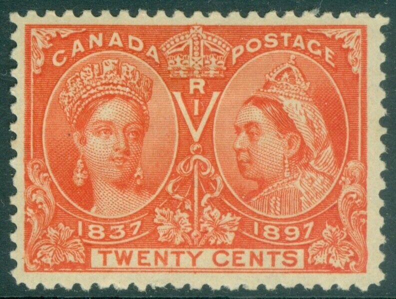 EDW1949SELL : CANADA 1897 Sc #59 Very Fine, Mint slightly disturbed OG. Cat $300