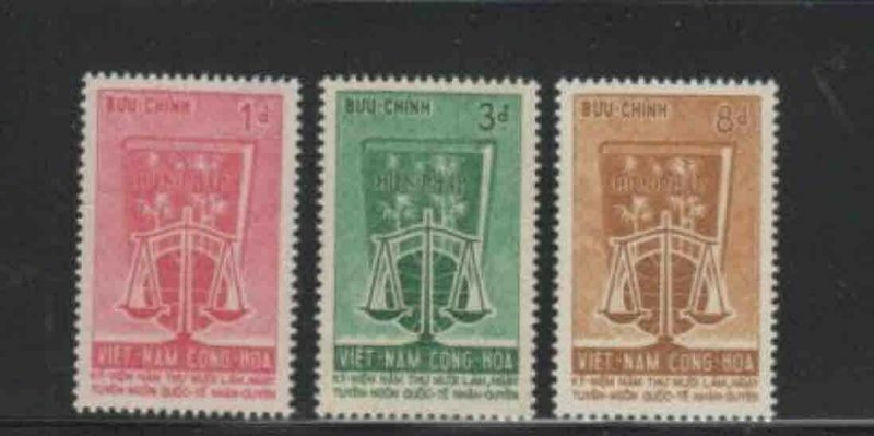 VIET NAM #223-226 1963 CONSTITUTION & SCALES MINT VF NH O.G