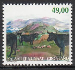 Greenland MNH 2012 Scott #619 49k Cattle - Agriculture