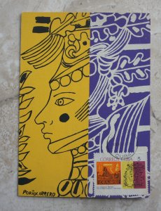 1966 Cuba Maxicard stamp IX congreso Medico VII Estomatologico National Indian