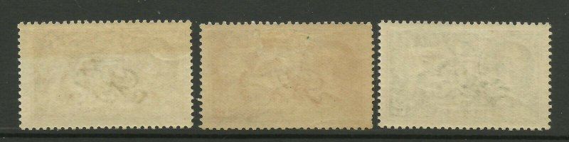 1934 Set of 3 Re-engraved Seahorses, Sg 450-452, Lightly Mounted Mint{TT1053-8}