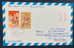 1967 Zanderij Suriname Postcard Airmail Cover To Amsterdam Netherlands