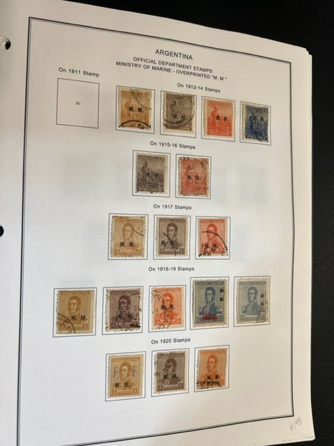 Argentina Official Department stamp Collection