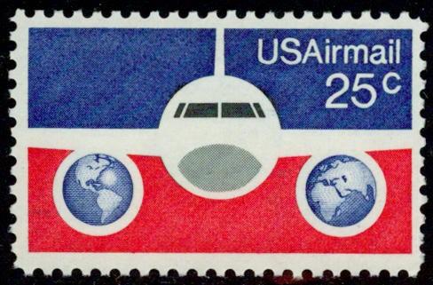 C89 Plane and Globes F-VF MNH single stamp