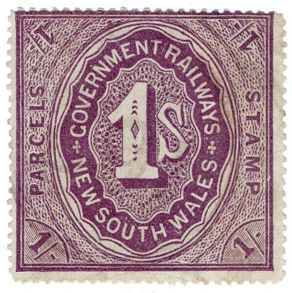 (I.B) Australia - NSW Government Railways : Parcels Stamp 1/-