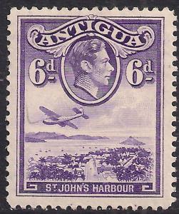 Antigua 1938 - 51 KGV1  6d St Johns Harbour MM SG 104 ( L1376 )