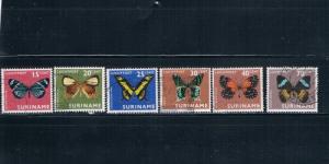 Suriname C42-45;47;53 Butterflys used (S0032)