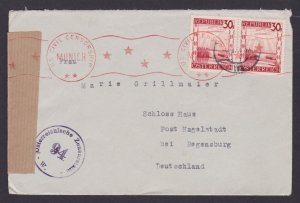 AUSTRIA 1946, Double-censored cover from Vienna to Germany