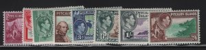 Pitcairn Is Scott # 1-8 VF-OG-LH set nice colors ! cv $ 67 ! see pic !