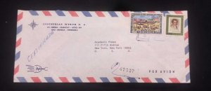 C) 1970, VENEZUELA, AIR MAIL, ENVELOPE SENT TO THE UNITED STATES WITH DOUBLE  XF