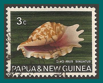 Papua New Guinea 1968 Laciniate Conch, used  266,SG138